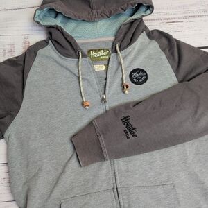 Howler Bros Hoodie Mens Size Small Gray Full Zip Hooded Sweatshirt Thumb hole